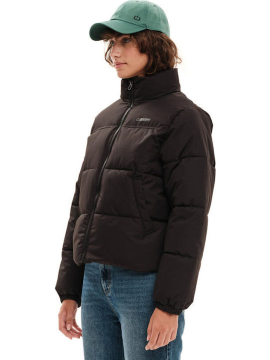 Scurtă Jachetă de femei Puffer Negru