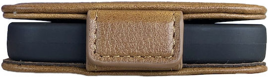 Rosso Vertikaler Flip Synthetisches Leder mit Band Braun (Galaxy A53)