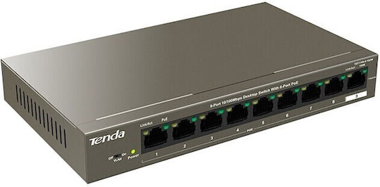 Tenda TEF1109P-8-102W Negestionat L2 PoE+ Switch cu 9 Porturi Ethernet