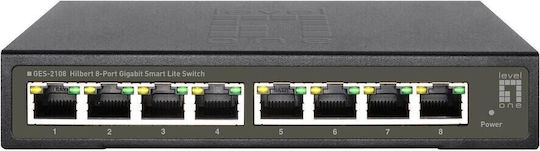 Level One GES-2108P Unmanaged L2 PoE+ Switch με 8 Θύρες Gigabit (1Gbps) Ethernet