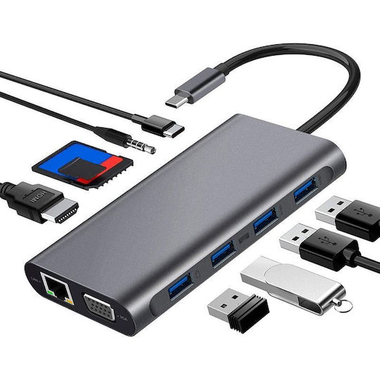 ATC USB-C Docking Station mit HDMI 4K PD Ethernet Gray (06.005.0086)