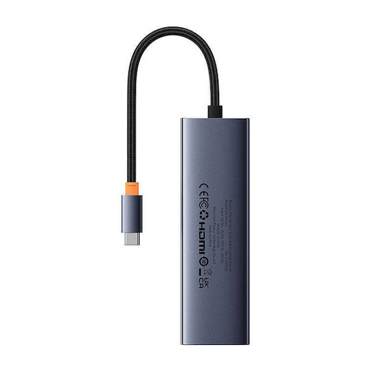 Baseus UltraJoy 7in1 USB-C Docking Station with HDMI 4K PD Ethernet Gray