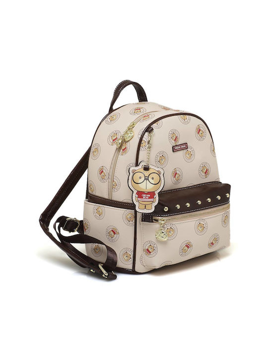 CreamBear Women's Bag Backpack Beige