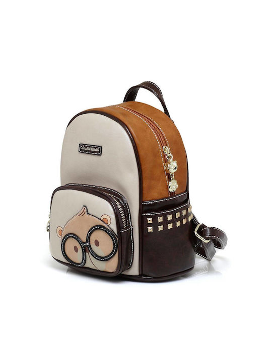 CreamBear Women's Bag Backpack Beige