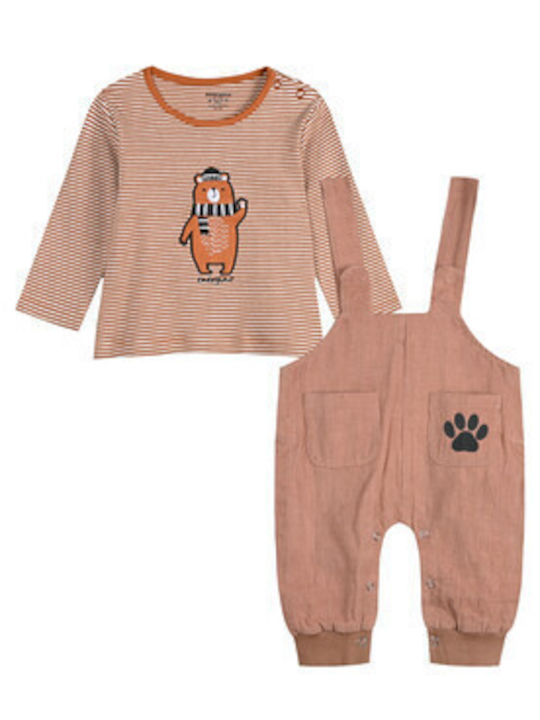 Energiers Kids Set with Pants Winter 2pcs Brown