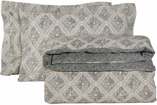 Das Home Duvet Cover Set Single with Pillowcase 160x240 Casual 5413 Nude - Grey