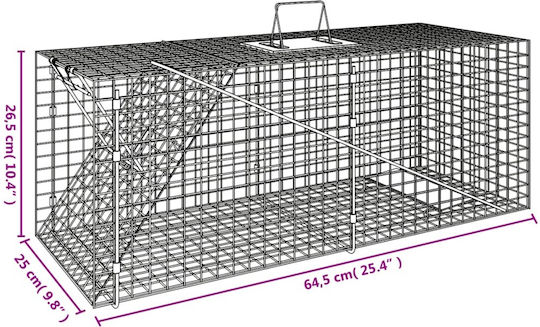 vidaXL Κλουβί από Μέταλλο 64.5x25x26.5cm 154933