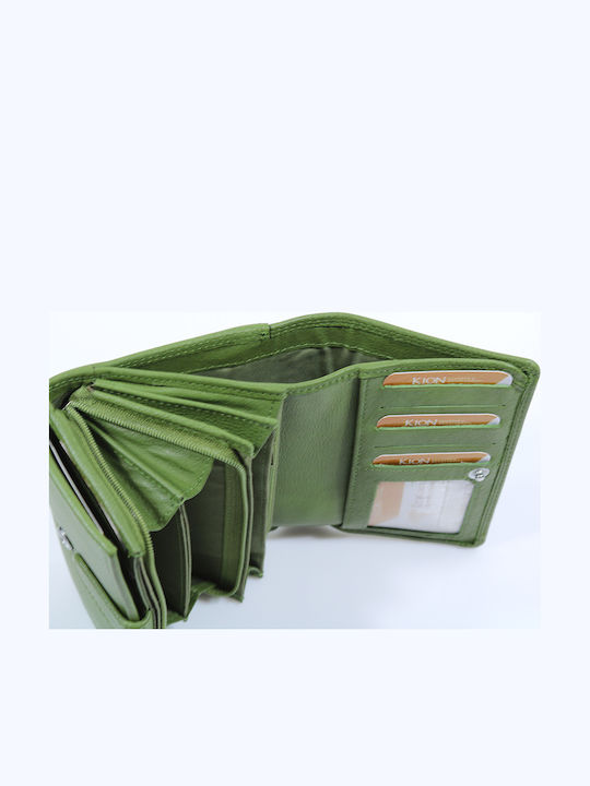 Large Leather Women's Wallet Classic Grass