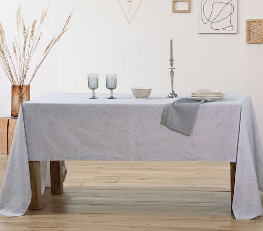Nef-Nef Homeware Viviene Graues 150x300cm Tischdecke