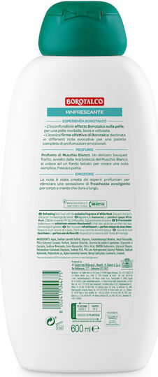 Borotalco Refreshing Αφρόλουτρο σε Gel & Άρωμα White Musk 600ml