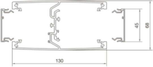Hager Tehalit Kabelkanal Boden aus Aluminium 3-3,3m Silber 3m