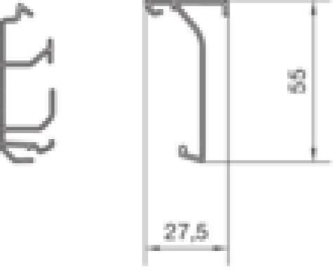 Hager Tehalit SL Kabelkanal mit gelochtem Ständer aus Kunststoff Renovierung 55x20mm Schwarz 2m
