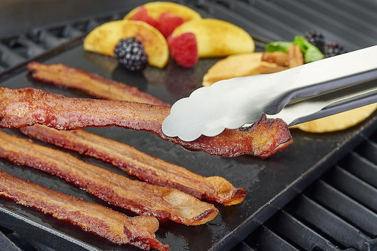 GrillPro Πλάκα Ψησίματος Διπλής Όψης με Μαντεμένια Λεία Επιφάνεια