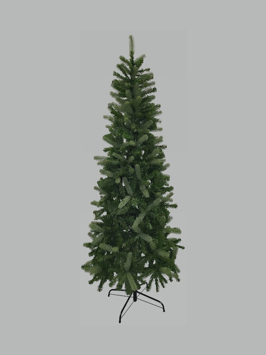 Davos Christmas Slim Green Tree with Metallic Base H180cm