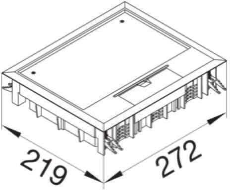 Hager Veee Ve09 Walled Electrical Junction Box Floor-mounted 18S 77mm in Gray Color
