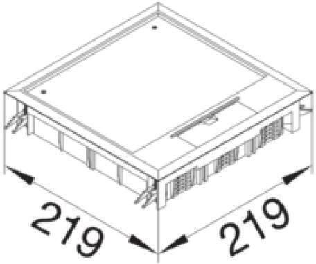 Hager Veee Vq06 Walled Electrical Junction Box In Floor 12 pcs 77mm in Gray Color
