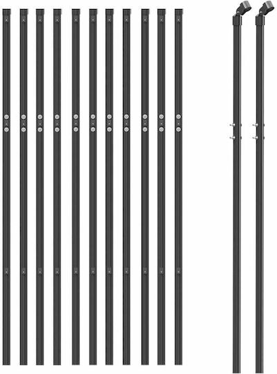 vidaXL Drahtgeflecht Verzinkt mit PVC-Beschichtung Elektrische Gitarren Gray 1x25m