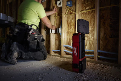 Milwaukee Battery Jobsite Light LED IP54 with Brightness up to 1400lm