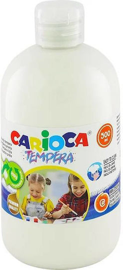 Carioca Τέμπερα Ζωγραφικής Λευκή σε Μπουκάλι 500ml
