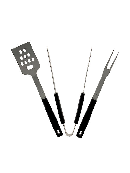 Home & Camp HCBQ 5756 Set of 3 BBQ Tools with Spatula, Carving Fork, and Tongs HC 20575