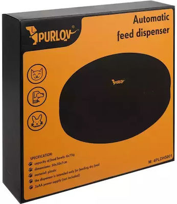 Purlov Automatic Feeder for Dogs Black