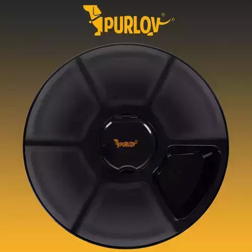 Purlov Automat Plastic Hranitoare pentru Câine & Pisică 150ml în Culoare Negru