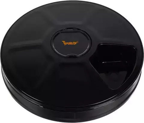 Purlov Automat Plastic Hranitoare pentru Câine & Pisică 150ml în Culoare Negru