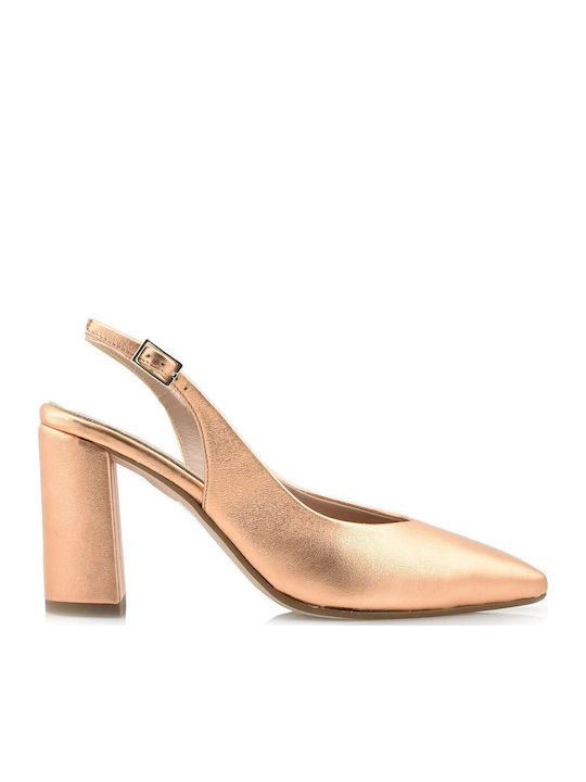 Heels with Strap Rose Gold