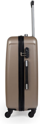 Cardinal 2012 Medium Travel Suitcase Hard Champagne with 4 Wheels Height 60cm.