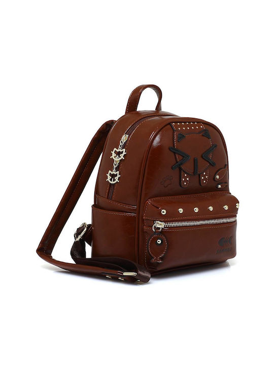 Sammao Damen Tasche Rucksack Braun