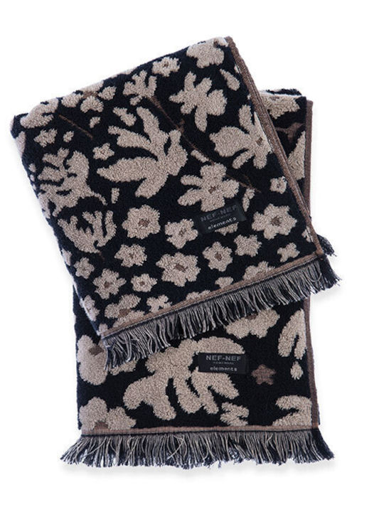 Nef-Nef Homeware Geschirrtuch Flozeria 034409 50x90cm. Beige-Black Gewicht 550gr/m²