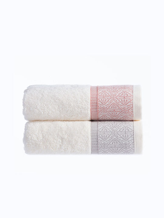 Nef-Nef Homeware Bath Towel Kleran 034507 70x140cm. Coral Weight 520gr/m²