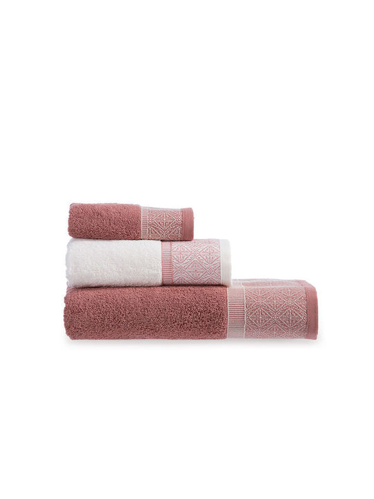 Nef-Nef Homeware Bath Towel Kleran 70x140cm Coral Weight 520gr/m²