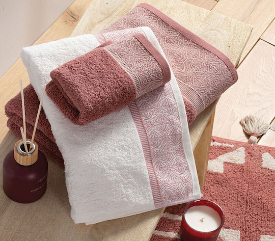 Nef-Nef Homeware Bath Towel Kleran 70x140cm Coral Weight 520gr/m²