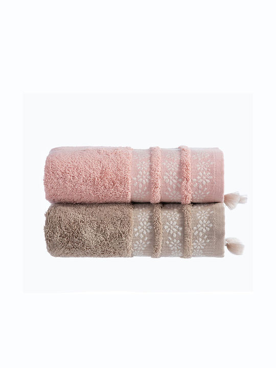 Nef-Nef Homeware Bath Towel Alba 034499 70x140cm. Rose Weight 520gr/m²