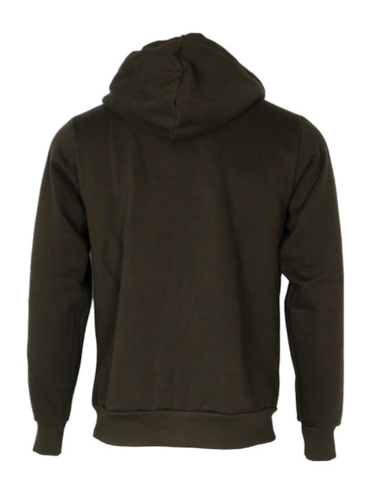 Everbest Men's Sweatshirt Jacket with Hood Khaki