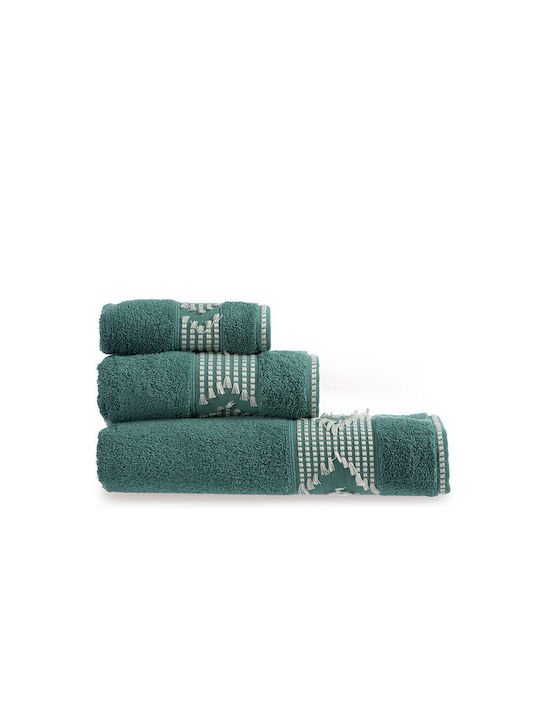 Nef-Nef Homeware Πετσέτα Προσώπου Creative 50x90εκ. Green Βάρους 520gr/m²