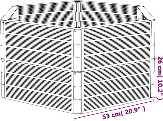 vidaXL Garden Set 2 Planters Plastic Gray