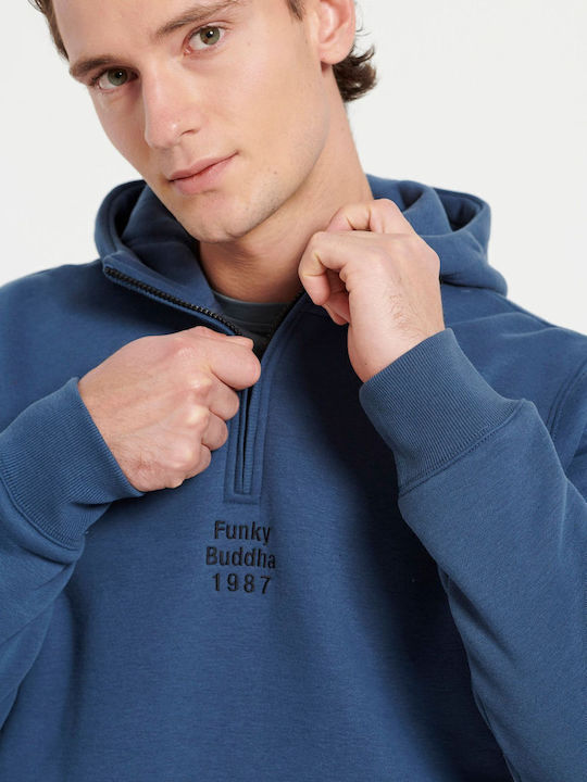 Sweatshirt with Hood Blue