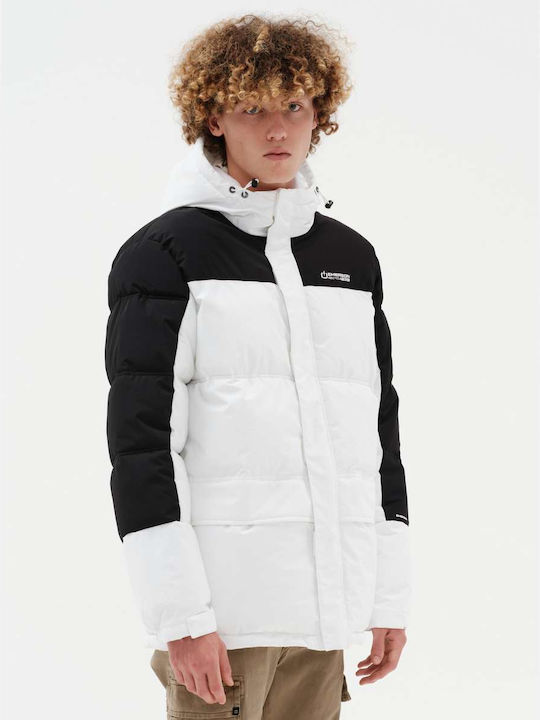Winter Jacket Puffer Waterproof and Windproof White