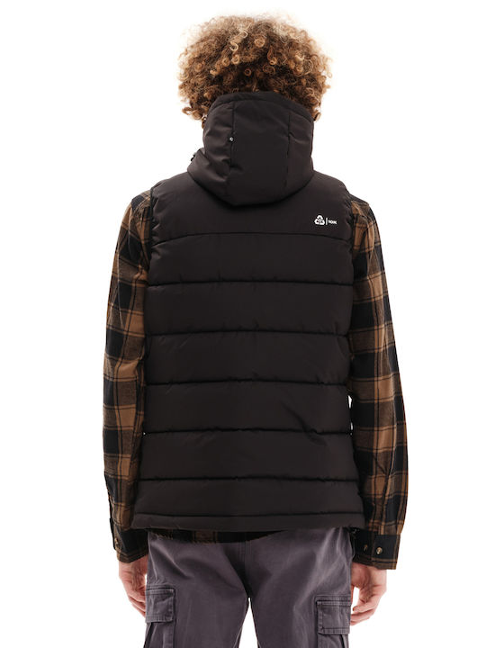 Geacă Fără Mâneci De Iarnă Puffer Waterproof Și Cu Protecție Împotriva Vântului Neagră