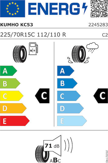 Kumho Portran Kc53 225/70R15 112/110Numele specificației pentru un site de comerț electronic: 8PR Magazin online de iarnă Anvelopă pentru Autocamion Ușor