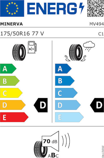 Minerva Radial F109 175/50R16 77V Θερινό Λάστιχο για Επιβατικό Αυτοκίνητο