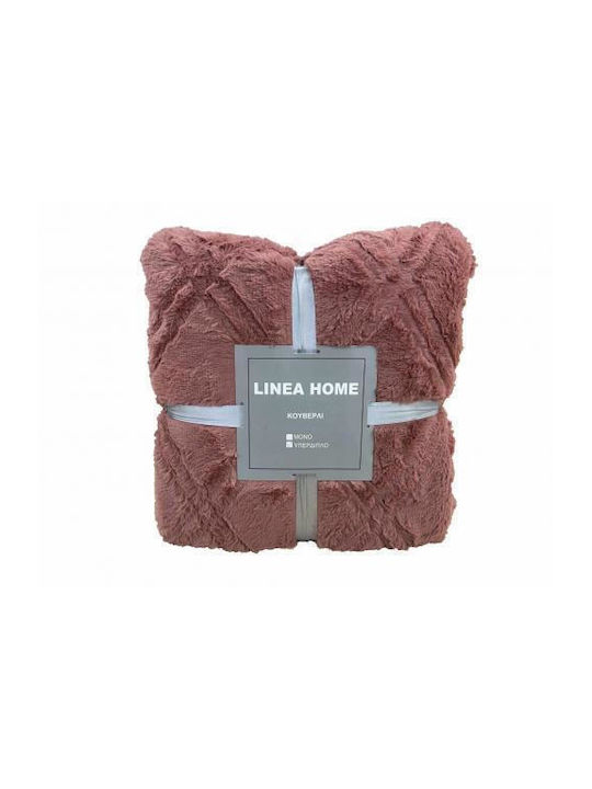 Linea Home Diamond Покривало Единично от Полиестер Гнила ябълка 150x200см