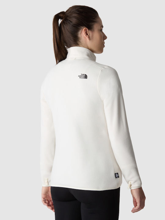 100 Glacier Women's Cardigan with Zipper White