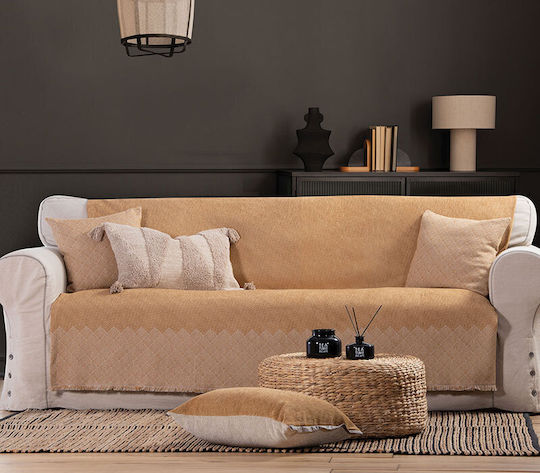 Nef-Nef Homeware Remington Three-Seater Sofa Throw Jacquard 170x300cm Anthracite