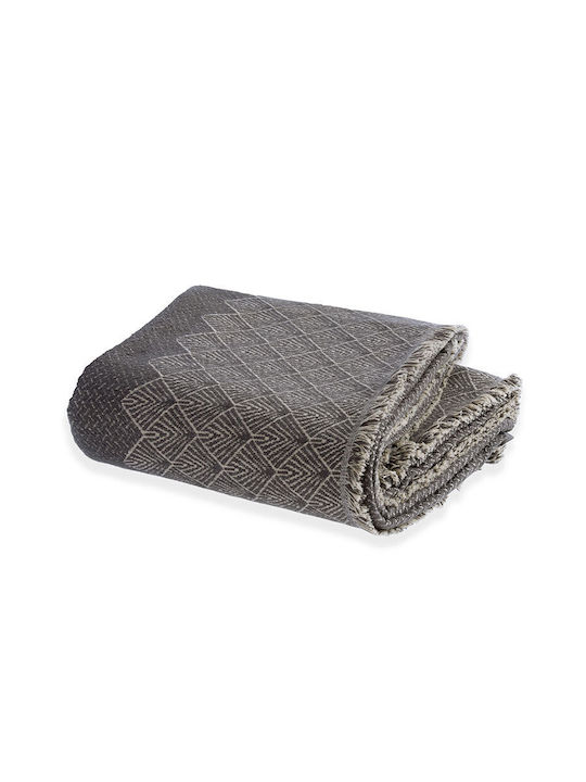 Nef-Nef Homeware Remington Ριχτάρι Πολυθρόνας Ζακάρ 170x180εκ. Anthracite
