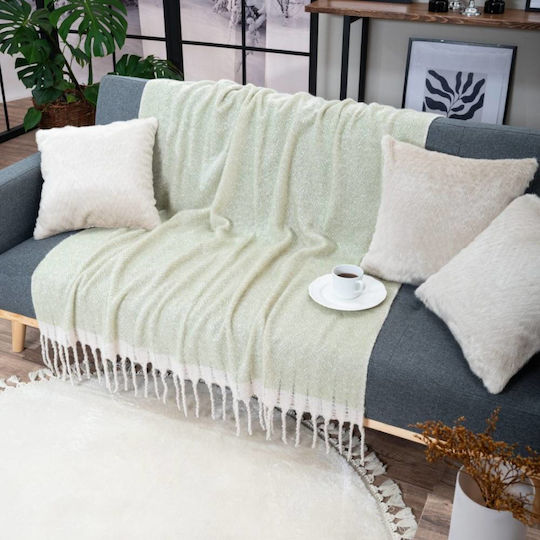 Teoran Mohair Ριχτάρι Πολυθρόνας 130x150εκ. Menta 52014546