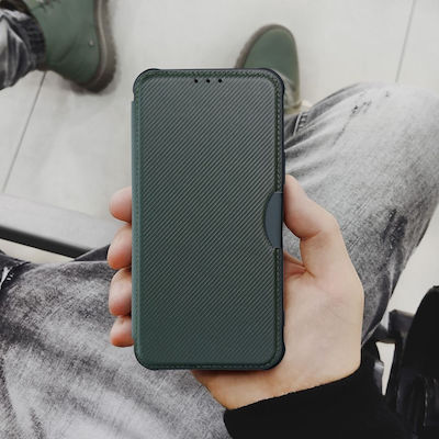 Forcell Razor Carbon Portofel Piele artificială Dark Green (Galaxy A53)