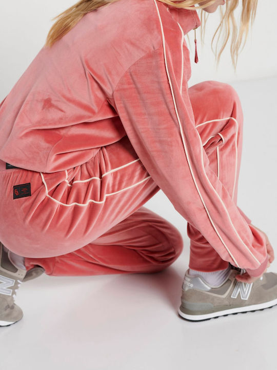 Sweatpants Velvet Pink